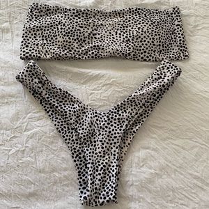 Spotted Bandeau Bikini